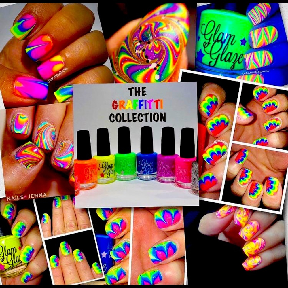 The graffiti collection! Made for Water-marbling!